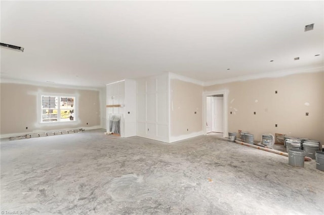 594 Cedar Dr, Winston-Salem, NC 27107 - unfurnished living room featuring ornamental molding