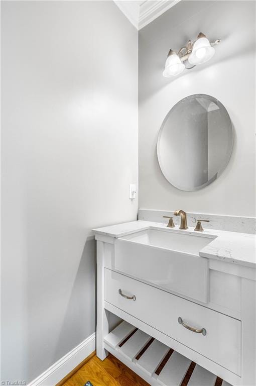 8300 Trottington Rd, Stokesdale, NC 27357 - bathroom featuring vanity and crown molding