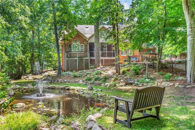 8300 Trottington Rd, Stokesdale, NC 27357 - view of yard featuring a sunroom