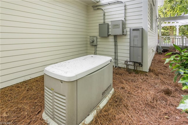 details with electric meter and a power unit