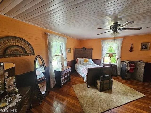 1715 Alfred Hartley Rd, Lenoir, NC 28645 - bedroom featuring wood-type flooring and wood walls