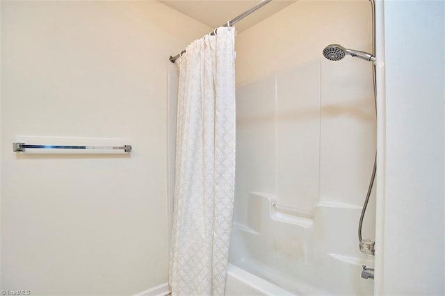 4712 Brighton Park Dr Unit 1B, Winston-Salem, NC 27103 - bathroom with shower / bathtub combination with curtain