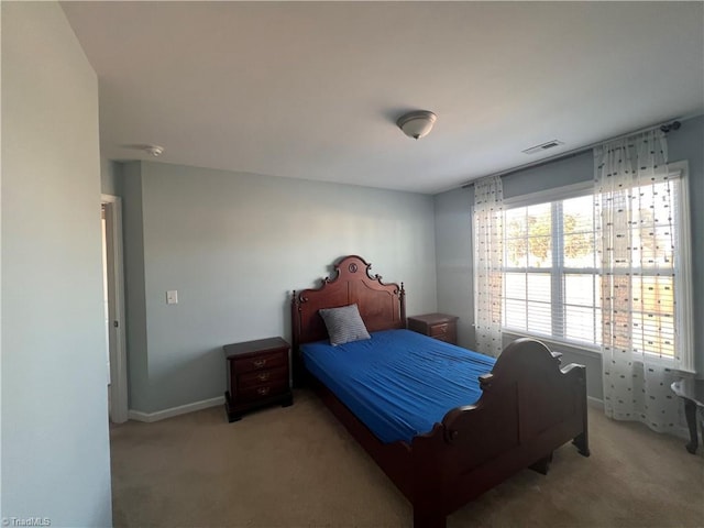 bedroom with carpet floors
