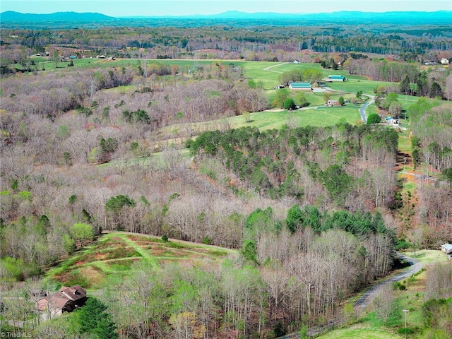 aerial view featuring a mountain view