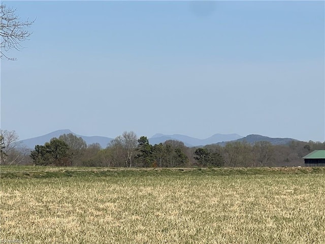 mountain view with a rural view