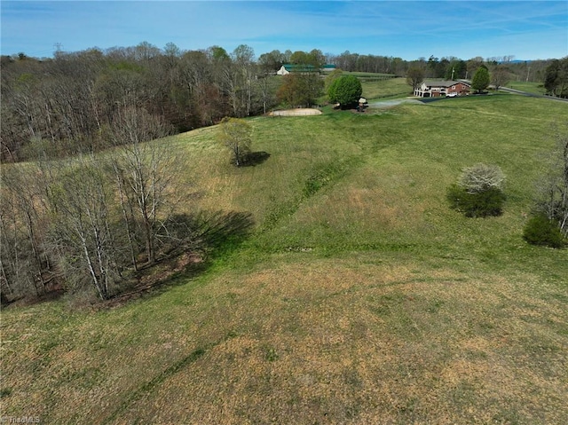 aerial view featuring a rural view