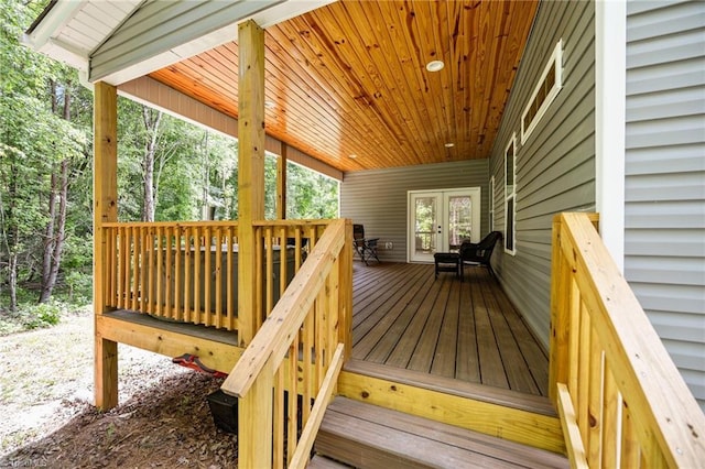 4944 Little Store Rd, Mcleansville, NC 27301 - wooden deck featuring french doors