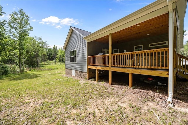 4944 Little Store Rd, Mcleansville, NC 27301 - view of property exterior with a deck and a lawn