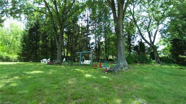 view of green lawn