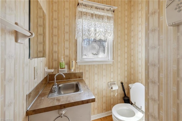 401 Joyce Rd, Hillsborough, NC 27278 - half bathroom featuring a sink and toilet