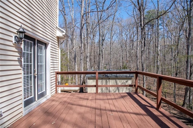 401 Joyce Rd, Hillsborough, NC 27278 - wooden deck with a forest view