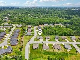 2834 Fallin Ct, High Point, NC 27262 - aerial overview of property's location with nearby suburban area