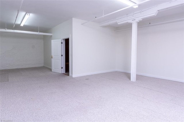 basement featuring carpet