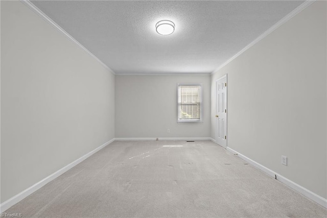 211 Forestview Dr, Elon, NC 27244 - spare room featuring crown molding, light colored carpet, and a textured ceiling
