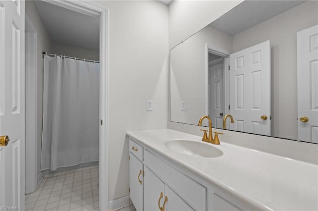 211 Forestview Dr, Elon, NC 27244 - full bath with vanity, a shower with curtain, and tile patterned floors