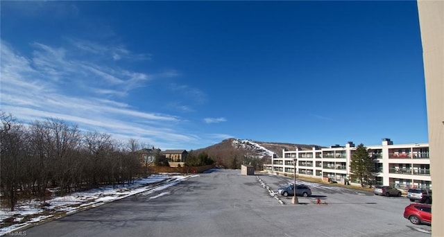 view of road with a mountain view