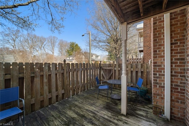 view of wooden deck