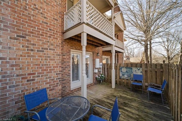 view of wooden deck