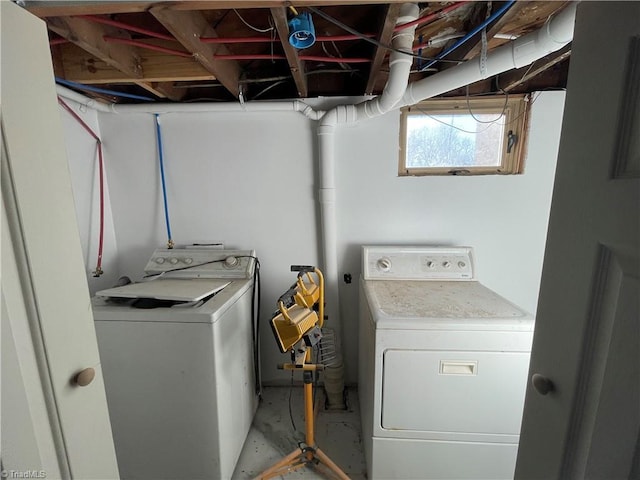 laundry room featuring laundry area and washing machine and dryer