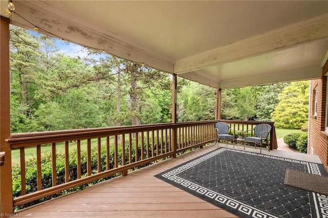 12088 Burlington Rd, Hurdle Mills, NC 27541 - view of wooden deck
