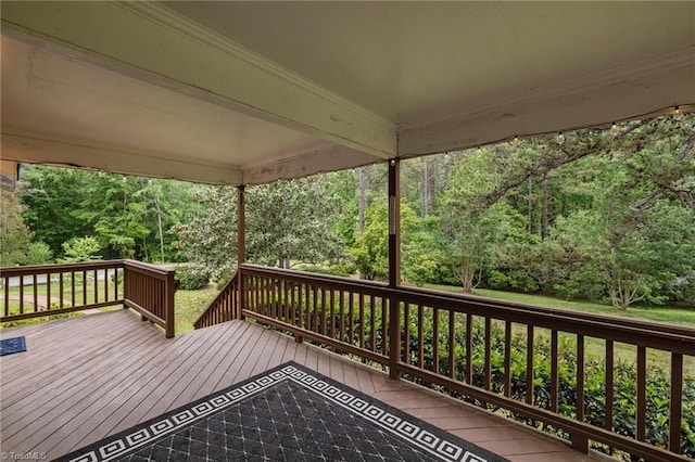 12088 Burlington Rd, Hurdle Mills, NC 27541 - view of wooden deck