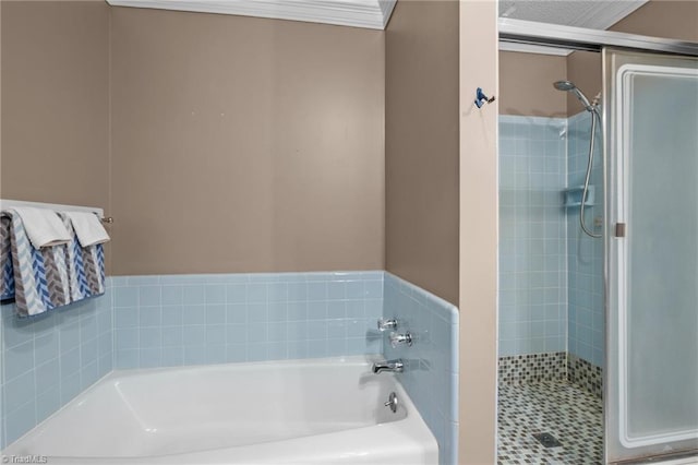 12088 Burlington Rd, Hurdle Mills, NC 27541 - full bathroom featuring a bath and a stall shower