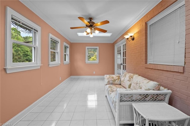 12088 Burlington Rd, Hurdle Mills, NC 27541 - unfurnished sunroom with a skylight