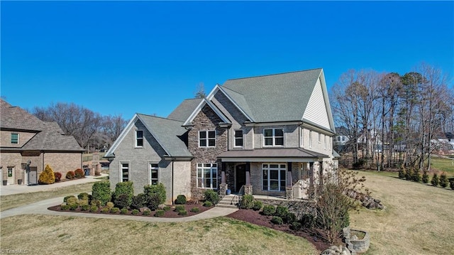 view of front of house with a front yard