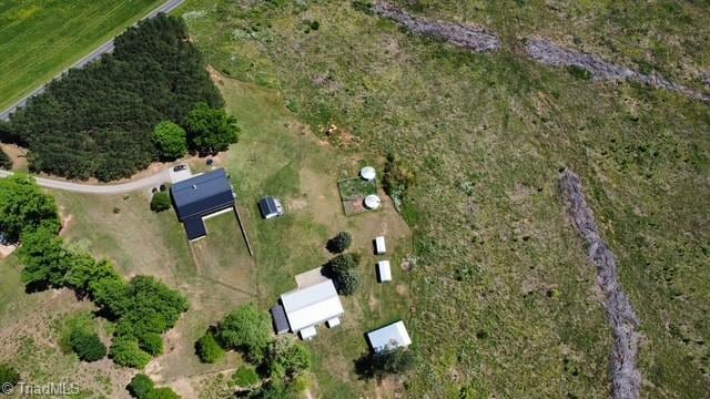 bird's eye view with a rural view