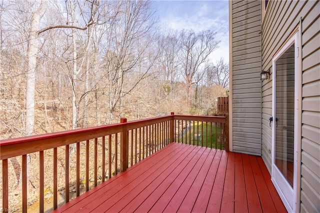 view of wooden deck