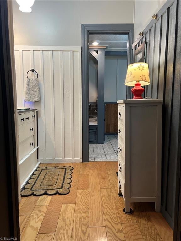 bathroom featuring hardwood / wood-style floors