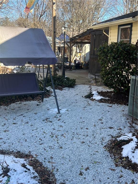 view of snowy yard