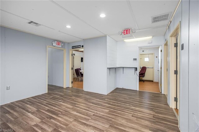 1255 Mountain View Rd, King, NC 27021 - spare room featuring visible vents, recessed lighting, and wood finished floors
