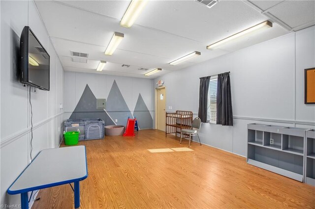 1255 Mountain View Rd, King, NC 27021 - game room with visible vents and wood finished floors