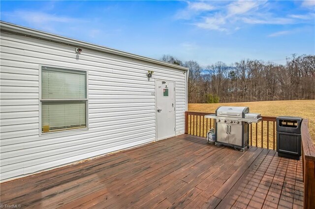 1255 Mountain View Rd, King, NC 27021 - wooden terrace featuring a grill