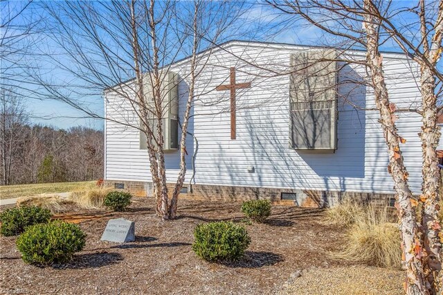 1255 Mountain View Rd, King, NC 27021 - view of home's exterior featuring crawl space