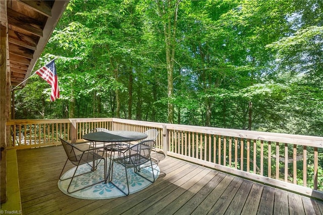 view of wooden deck