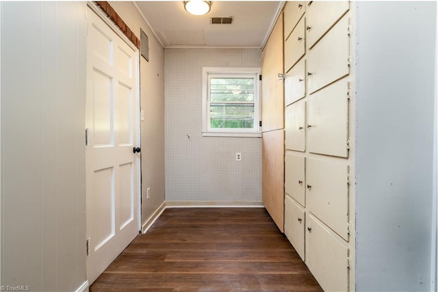 4362 Parsonsville Rd, Purlear, NC 28665 - hall featuring dark wood finished floors