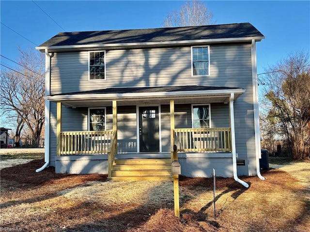 view of front of house with covered porch