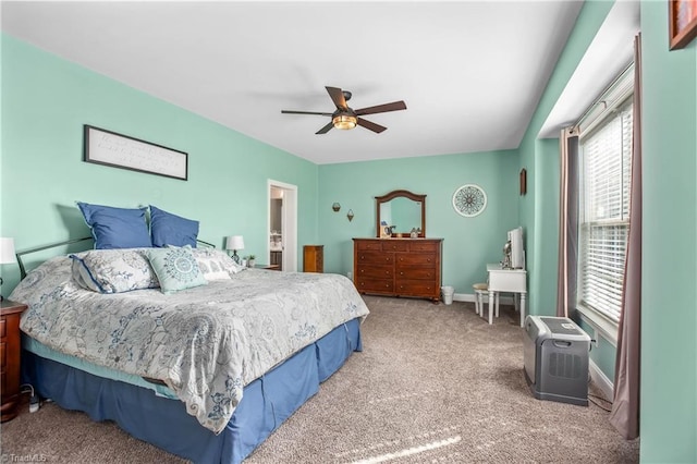 724-0 Tom Cook Rd, Pilot Mountain, NC 27041 - bedroom with carpet, multiple windows, and a ceiling fan