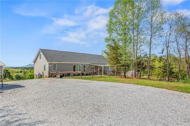 724-0 Tom Cook Rd, Pilot Mountain, NC 27041 - view of front of house with driveway and a front lawn