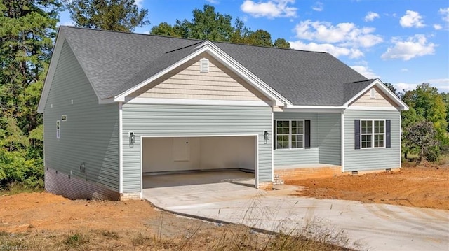 view of front facade featuring a garage