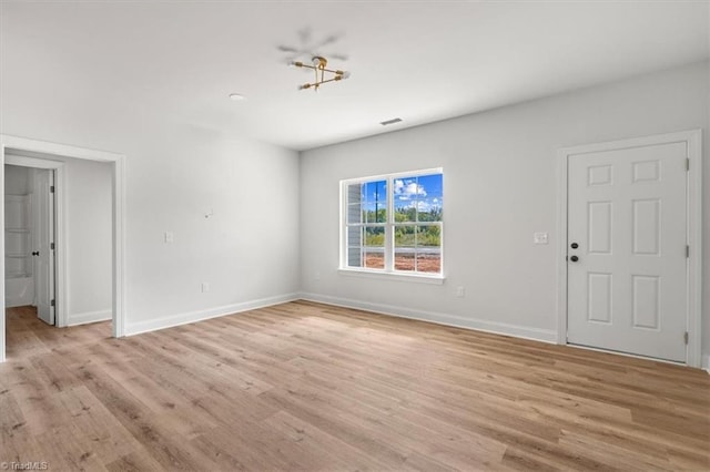 interior space with light wood-type flooring