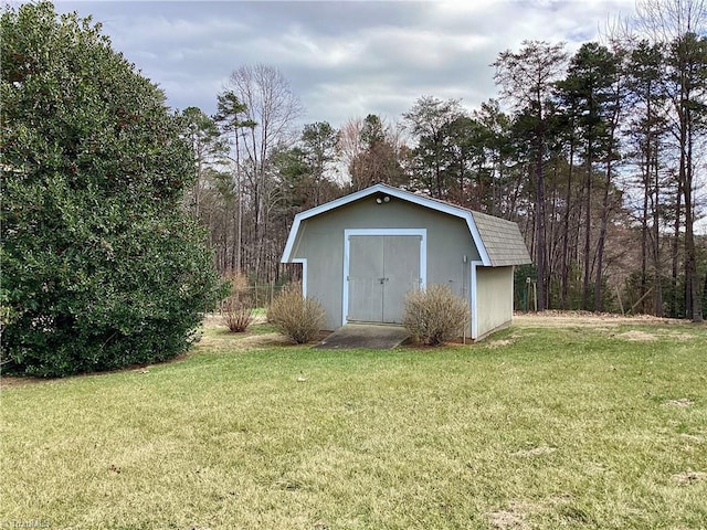 view of shed