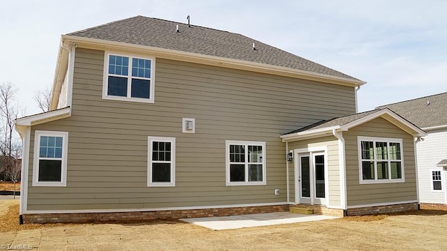 rear view of house featuring a patio area