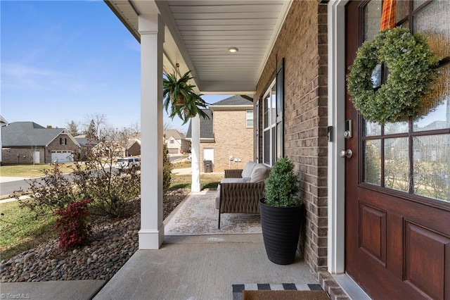 view of patio with a porch