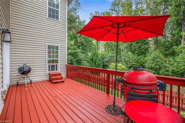 view of wooden deck