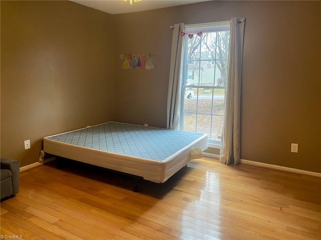 bedroom featuring light hardwood / wood-style floors