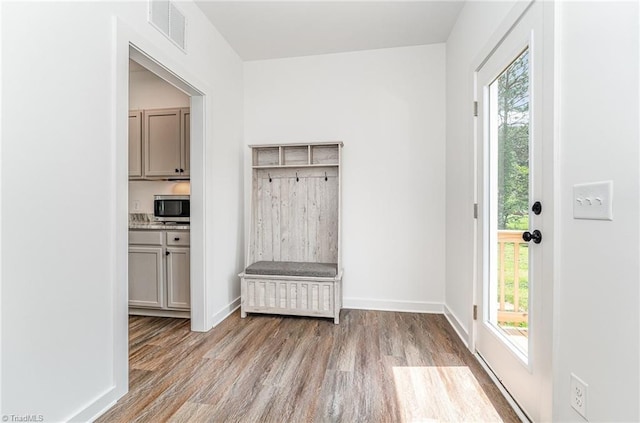 4000 Groometown Rd, Greensboro, NC 27407 - mudroom featuring plenty of natural light and wood finished floors