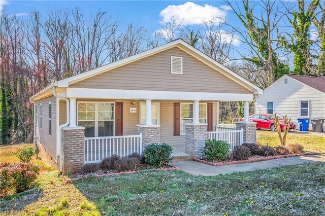 view of front of property with a porch